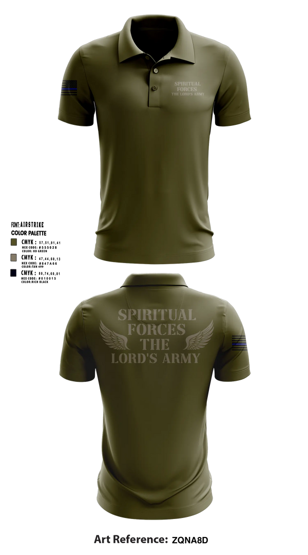 Short Sleeve Performance Polo, Spiritual Forces The Lords Army, Army, Teamtime, Team time, sublimation, custom sports apparel, team uniforms, spirit wear, spiritwear, sports uniforms, custom shirts, team store, custom team store, fundraiser sports, apparel fundraiser