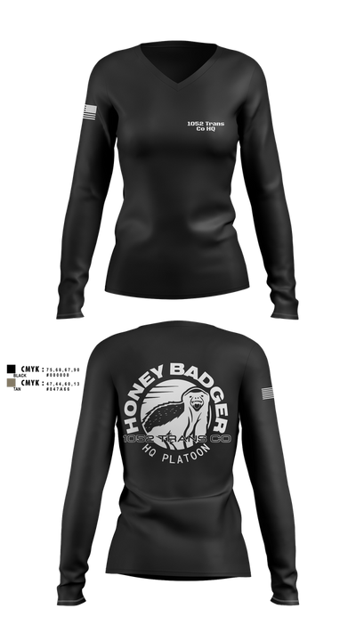 1052 Trans Co HQ 54169027 Women's Long Sleeve V-neck Shirt - 1