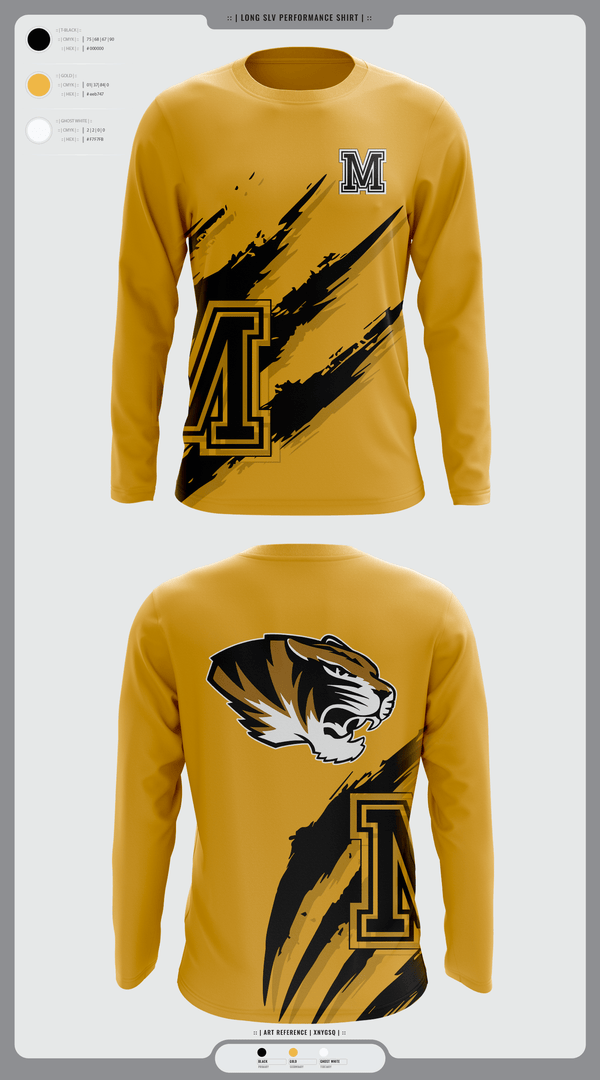 Long Sleeve Performance Shirt, Marceline Tigers, , Teamtime, Team time, sublimation, custom sports apparel, team uniforms, spirit wear, spiritwear, sports uniforms, custom shirts, team store, custom team store, fundraiser sports, apparel fundraiser