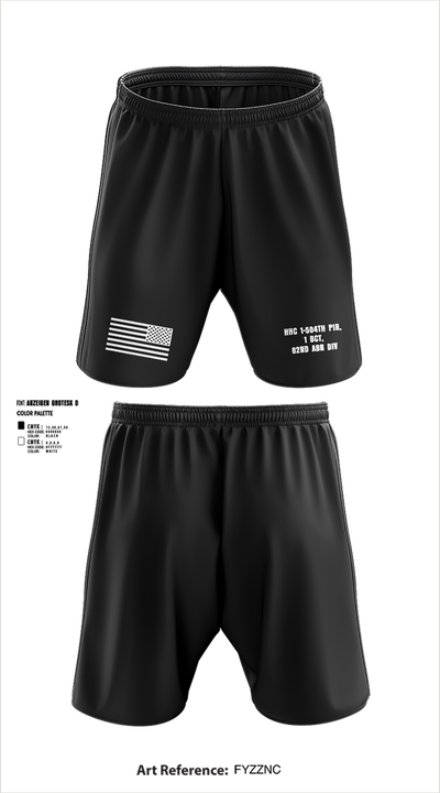 HHC 1-504TH PIR, 1 BCT, 82ND ABN DIV 37932169 Athletic Shorts With Pockets - 1