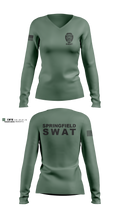 Springfield Ohio SWAT Women's Long Sleeve V-neck Shirt - 4