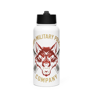 239th Military Police Company Stainless Steel Water Bottle with a Straw Lid