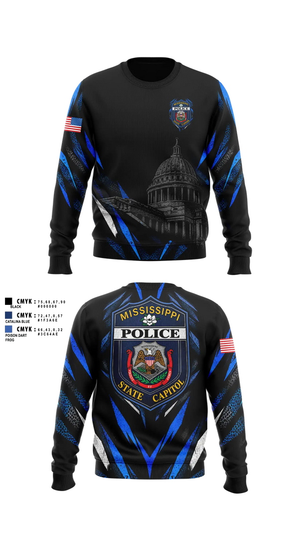 Crew Neck Sweatshirt, Proactive Patrol Club, Police, Teamtime, Team time, sublimation, custom sports apparel, team uniforms, spirit wear, spiritwear, sports uniforms, custom shirts, team store, custom team store, fundraiser sports, apparel fundraiser