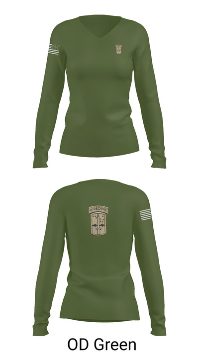 C co 4/327th INF BN 89497765 Women's Long Sleeve V-neck Shirt - 57