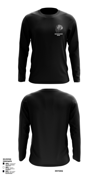 Wauseon Indians Diving 85671842 Long Sleeve Performance Shirt 5