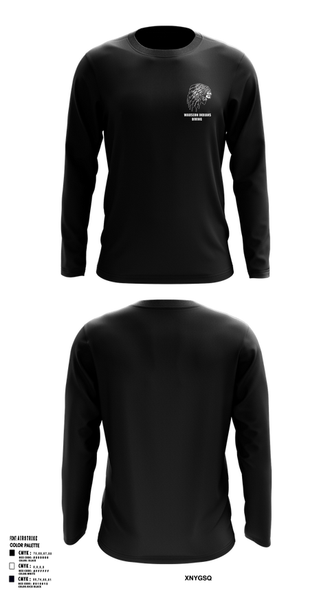 Long Sleeve Performance Shirt, Wauseon Indians Diving, Swimming, Teamtime, Team time, sublimation, custom sports apparel, team uniforms, spirit wear, spiritwear, sports uniforms, custom shirts, team store, custom team store, fundraiser sports, apparel fundraiser