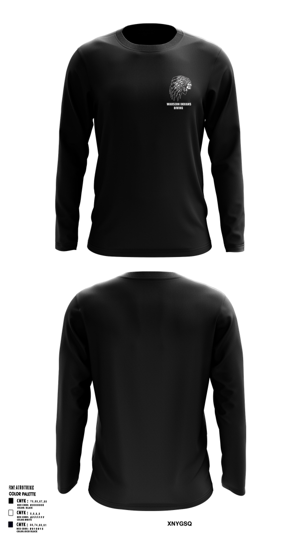 Long Sleeve Performance Shirt, Wauseon Indians Diving, Swimming, Teamtime, Team time, sublimation, custom sports apparel, team uniforms, spirit wear, spiritwear, sports uniforms, custom shirts, team store, custom team store, fundraiser sports, apparel fundraiser