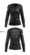 CRIMINAL PATROL 68713172 Women's Long Sleeve V-neck Shirt - 3