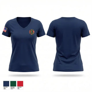 Womens Short Sleeve Vneck Shirt, Bulverde Spring Branch Fire EMS, Fire Department, Teamtime, Team time, sublimation, custom sports apparel, team uniforms, spirit wear, spiritwear, sports uniforms, custom shirts, team store, custom team store, fundraiser sports, apparel fundraiser