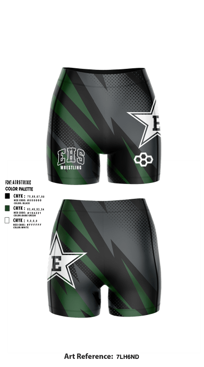 Estacada High School Wrestling Women's Compression Shorts - 2