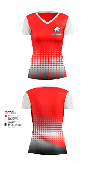 Womens Short Sleeve Vneck Shirt, Clarksville Band, , Teamtime, Team time, sublimation, custom sports apparel, team uniforms, spirit wear, spiritwear, sports uniforms, custom shirts, team store, custom team store, fundraiser sports, apparel fundraiser