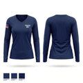 Traffic Unit Women's Long Sleeve V-neck Shirt - 1