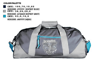 Duffle Bag, Deadbird RFC, Rugby, Teamtime, Team time, sublimation, custom sports apparel, team uniforms, spirit wear, spiritwear, sports uniforms, custom shirts, team store, custom team store, fundraiser sports, apparel fundraiser