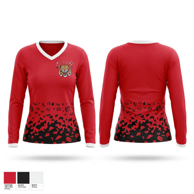 Wildcats Women's Long Sleeve V-neck Shirt - 1