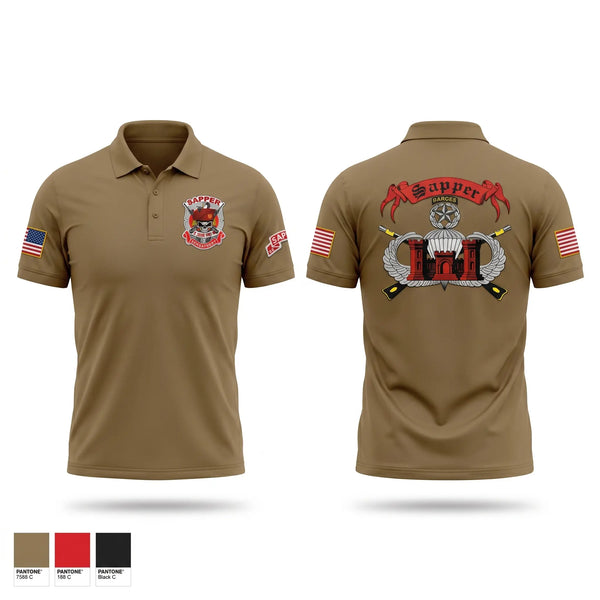 Short Sleeve Performance Polo, 541st sapper company, Army, Teamtime, Team time, sublimation, custom sports apparel, team uniforms, spirit wear, spiritwear, sports uniforms, custom shirts, team store, custom team store, fundraiser sports, apparel fundraiser