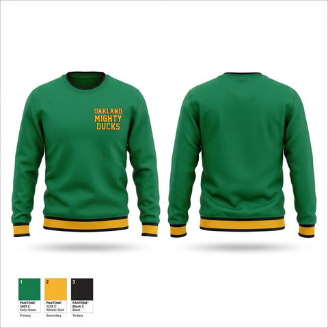 Crew Neck Sweatshirt, Oakland Mighty Ducks, , Teamtime, Team time, sublimation, custom sports apparel, team uniforms, spirit wear, spiritwear, sports uniforms, custom shirts, team store, custom team store, fundraiser sports, apparel fundraiser