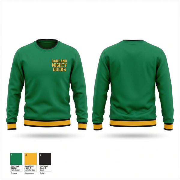 Crew Neck Sweatshirt, Oakland Mighty Ducks, , Teamtime, Team time, sublimation, custom sports apparel, team uniforms, spirit wear, spiritwear, sports uniforms, custom shirts, team store, custom team store, fundraiser sports, apparel fundraiser