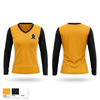 Womens Long Sleeve Vneck Shirt, Foothill Knights, Wrestling, Teamtime, Team time, sublimation, custom sports apparel, team uniforms, spirit wear, spiritwear, sports uniforms, custom shirts, team store, custom team store, fundraiser sports, apparel fundraiser
