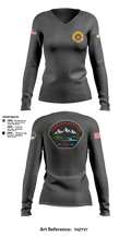 Marine Corps Mountain Warfare Training Center Fire Department 41101347 Women's Long Sleeve V-neck Shirt - 1