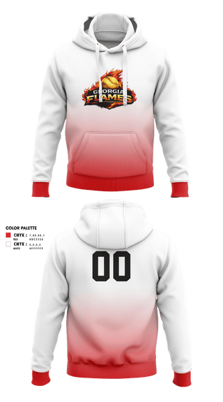 Hoodie, Georgia Flames, Softball, Teamtime, Team time, sublimation, custom sports apparel, team uniforms, spirit wear, spiritwear, sports uniforms, custom shirts, team store, custom team store, fundraiser sports, apparel fundraiser