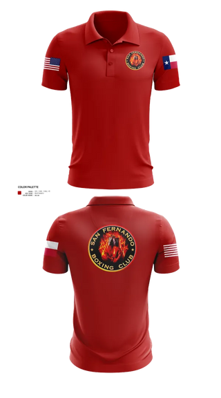 Short Sleeve Performance Polo, San Fernando Boxing Club, Spirit Store, Teamtime, Team time, sublimation, custom sports apparel, team uniforms, spirit wear, spiritwear, sports uniforms, custom shirts, team store, custom team store, fundraiser sports, apparel fundraiser