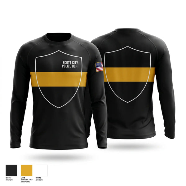 Long Sleeve Performance Shirt, SCOTT CITY POLICE DEPT., Police, Teamtime, Team time, sublimation, custom sports apparel, team uniforms, spirit wear, spiritwear, sports uniforms, custom shirts, team store, custom team store, fundraiser sports, apparel fundraiser