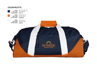 Duffle Bag, Sunrise Senior Living, , Teamtime, Team time, sublimation, custom sports apparel, team uniforms, spirit wear, spiritwear, sports uniforms, custom shirts, team store, custom team store, fundraiser sports, apparel fundraiser