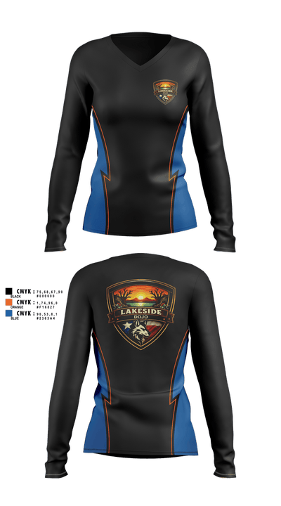 Lakeside Dojo 83865494 Women's Long Sleeve V-neck Shirt - 5