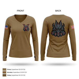 Womens Long Sleeve Vneck Shirt, 14BEB, Army, Teamtime, Team time, sublimation, custom sports apparel, team uniforms, spirit wear, spiritwear, sports uniforms, custom shirts, team store, custom team store, fundraiser sports, apparel fundraiser