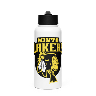 Minto Lakers Basketball Stainless Steel Water Bottle with a Straw Lid