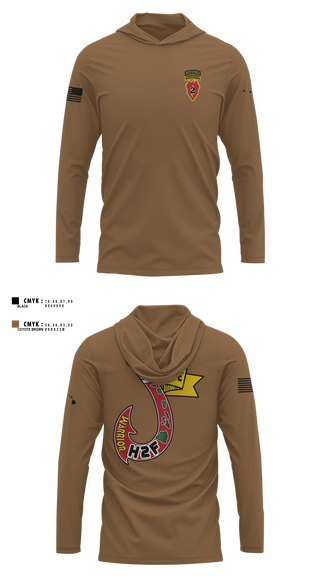 Long Sleeve Hooded Sun Shirt, H2F, 2nd Mobile Brigade, 25th Infantry Division, Army, Teamtime, Team time, sublimation, custom sports apparel, team uniforms, spirit wear, spiritwear, sports uniforms, custom shirts, team store, custom team store, fundraiser sports, apparel fundraiser