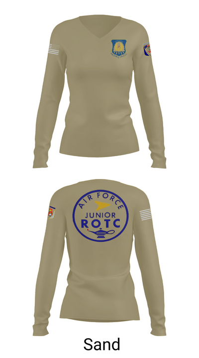 61st Eagle Squadron 97099286 Women's Long Sleeve V-neck Shirt - 97