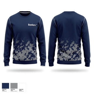 Crew Neck Sweatshirt, Bombers, Baseball, Teamtime, Team time, sublimation, custom sports apparel, team uniforms, spirit wear, spiritwear, sports uniforms, custom shirts, team store, custom team store, fundraiser sports, apparel fundraiser