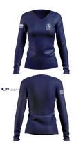 Cadott Police Department Women's Long Sleeve V-neck Shirt - 2