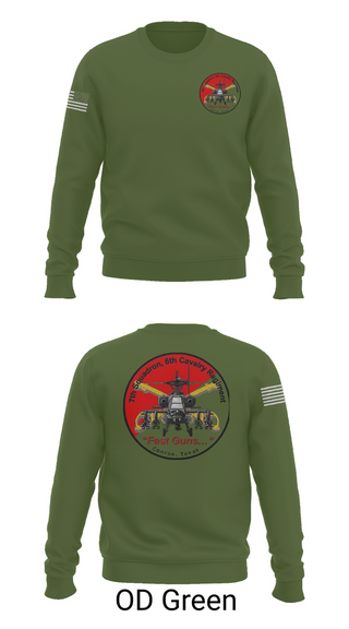 Crew Neck Sweatshirt, 7th Squadron, Sixth Cavalry Regiment, , Teamtime, Team time, sublimation, custom sports apparel, team uniforms, spirit wear, spiritwear, sports uniforms, custom shirts, team store, custom team store, fundraiser sports, apparel fundraiser