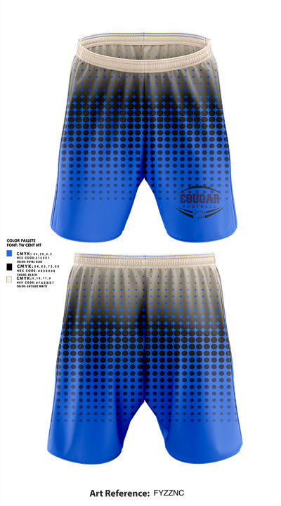 Kersey Cougars 69504925 Athletic Shorts With Pockets - 1