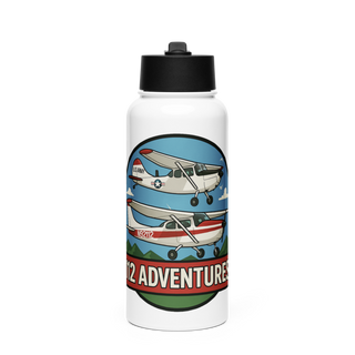 112 adventures 10351736 Stainless Steel Water Bottle with a Straw Lid