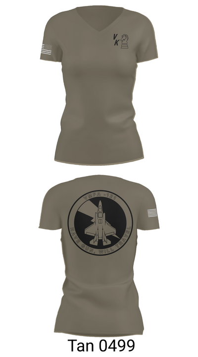 VMFA-121 16831306 Women's Short Sleeve V-neck Shirt - 68
