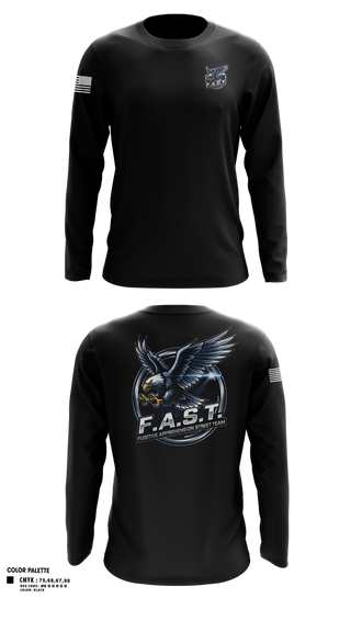 Long Sleeve Performance Shirt, Fugitive apprehension street team, Police, Teamtime, Team time, sublimation, custom sports apparel, team uniforms, spirit wear, spiritwear, sports uniforms, custom shirts, team store, custom team store, fundraiser sports, apparel fundraiser