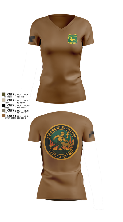 Florida 43193652 Women's Short Sleeve V-neck Shirt - 10