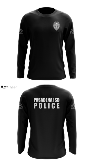 Long Sleeve Performance Shirt, Pasadena I.S.D., Police, Teamtime, Team time, sublimation, custom sports apparel, team uniforms, spirit wear, spiritwear, sports uniforms, custom shirts, team store, custom team store, fundraiser sports, apparel fundraiser