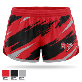 Womens Shorts, Chicago Blitz Youth Football and Cheer, , Teamtime, Team time, sublimation, custom sports apparel, team uniforms, spirit wear, spiritwear, sports uniforms, custom shirts, team store, custom team store, fundraiser sports, apparel fundraiser