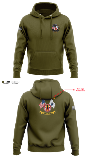 Hoodie, HHC 151st RSG, Army, Teamtime, Team time, sublimation, custom sports apparel, team uniforms, spirit wear, spiritwear, sports uniforms, custom shirts, team store, custom team store, fundraiser sports, apparel fundraiser