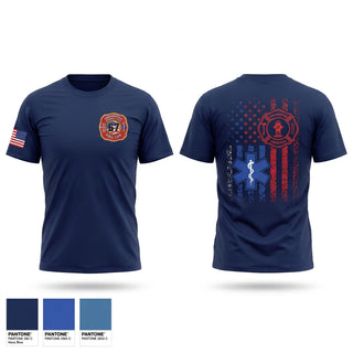 Old School Cotton Feel Shirt, Farmersville fire/ EMS, Fire Department, Teamtime, Team time, sublimation, custom sports apparel, team uniforms, spirit wear, spiritwear, sports uniforms, custom shirts, team store, custom team store, fundraiser sports, apparel fundraiser