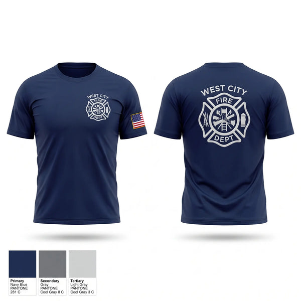 Short Sleeve Performance Shirt, West city fire, Fire Department, Teamtime, Team time, sublimation, custom sports apparel, team uniforms, spirit wear, spiritwear, sports uniforms, custom shirts, team store, custom team store, fundraiser sports, apparel fundraiser