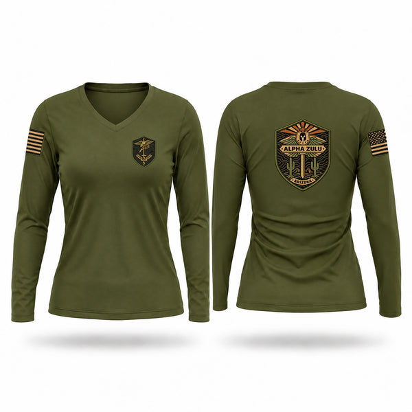 Womens Long Sleeve Vneck Shirt, SORT, Police, Teamtime, Team time, sublimation, custom sports apparel, team uniforms, spirit wear, spiritwear, sports uniforms, custom shirts, team store, custom team store, fundraiser sports, apparel fundraiser