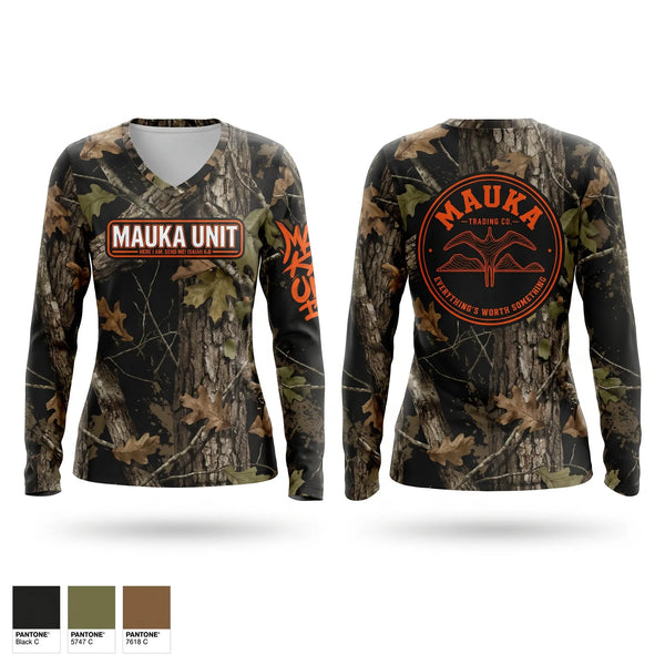 Womens Long Sleeve Vneck Shirt, MAUKA TRADING CO., Police, Teamtime, Team time, sublimation, custom sports apparel, team uniforms, spirit wear, spiritwear, sports uniforms, custom shirts, team store, custom team store, fundraiser sports, apparel fundraiser