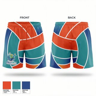 Athletic Shorts With Pockets, PolyFace Volleyball Academy, Women's Volleyball, Teamtime, Team time, sublimation, custom sports apparel, team uniforms, spirit wear, spiritwear, sports uniforms, custom shirts, team store, custom team store, fundraiser sports, apparel fundraiser