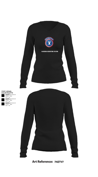 Womens Long Sleeve Vneck Shirt, Waukesha recruiting station, Army, Teamtime, Team time, sublimation, custom sports apparel, team uniforms, spirit wear, spiritwear, sports uniforms, custom shirts, team store, custom team store, fundraiser sports, apparel fundraiser