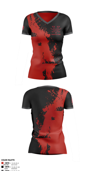 Womens Short Sleeve Vneck Shirt, Verdugo hills dons, , Teamtime, Team time, sublimation, custom sports apparel, team uniforms, spirit wear, spiritwear, sports uniforms, custom shirts, team store, custom team store, fundraiser sports, apparel fundraiser